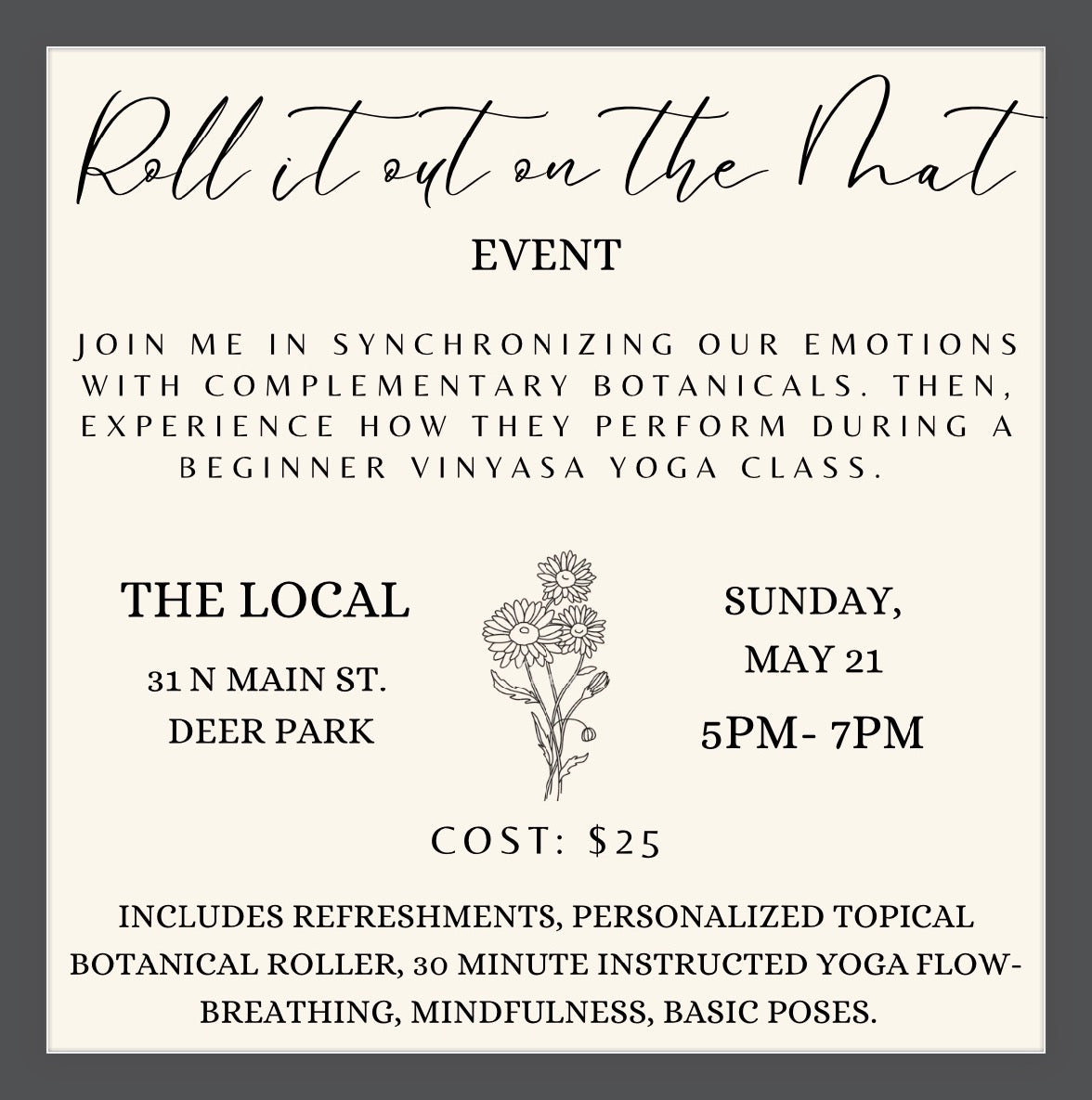 Roll It Out On The Mat- EVENT!